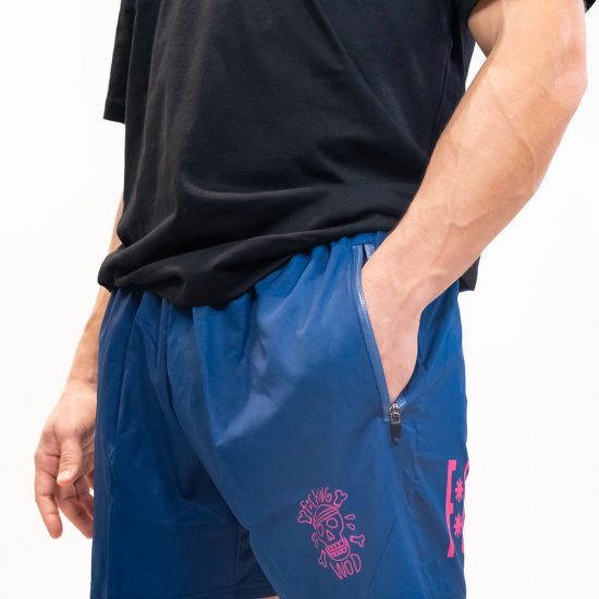 Pantalón corto Fucking Wod Blue Sea/Pink Skull