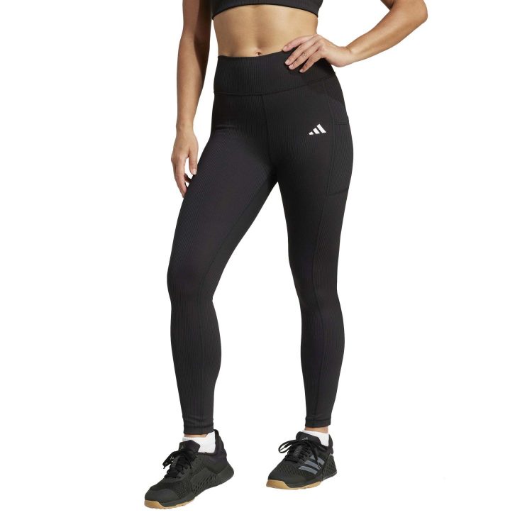 Mallas Adidas Opt Rib 7/8 Black - Imagen 2