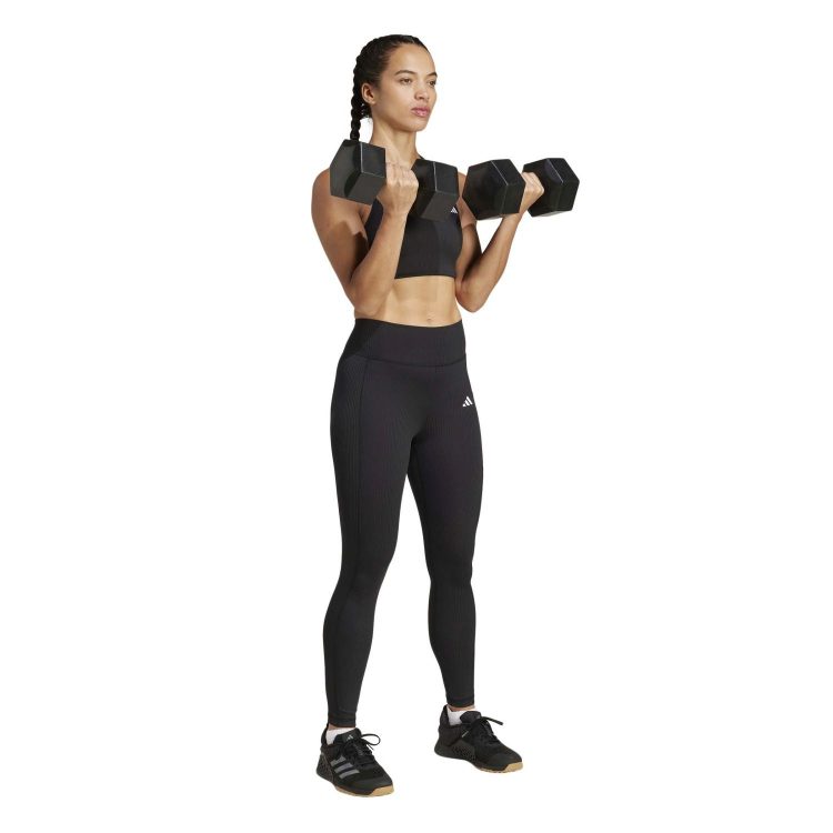 Mallas Adidas Opt Rib 7/8 Black - Imagen 4