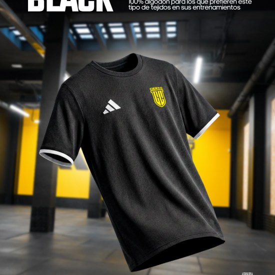 Camiseta Full Black algodón Cierzo by Adidas hombre