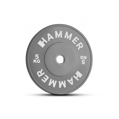 Disco Olímpico Comp Amortiguado 5 Kg Diam 50mm Gris