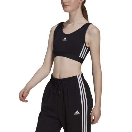 Sujetador deportivo Top Essentials 3 Bandas Con Copas Extraibles Negro/blanco
