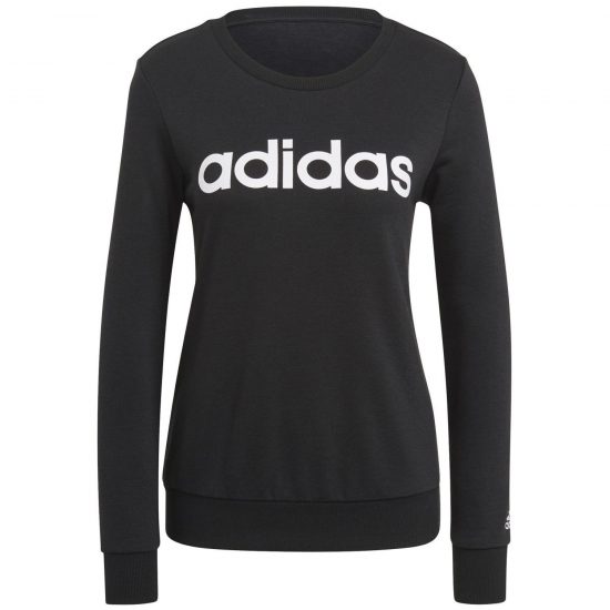 SUDADERA ESSENTIALS LOGO - NEGRO/BLANCO