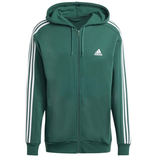 SUDADERA CON CAPUCHA M 3S FL FZ - CGREEN/WHITE